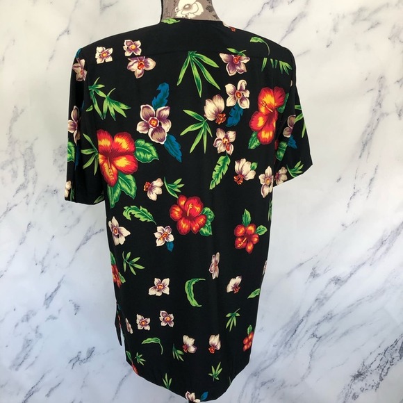 Vintage Casual Hawaiian Button Shirt Skorts Culotte Two Piece Outfit Set USA - Picture 5 of 16